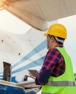 Engineers are checking the repair aircraft,working people,Concept maintenance of aircraft.